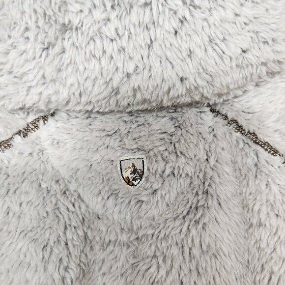 Kuhl Women's Flight Vest Size Small Hooded Soft Cozy Jacket Beige Sherpa Fleece - Picture 13 of 16